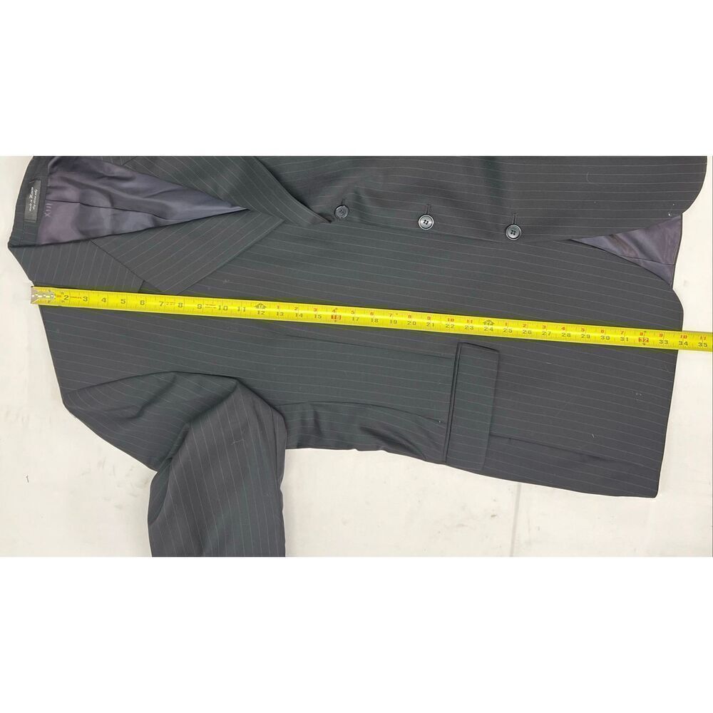 Andrew Fezza Super 100’s Wool Pinstripe Blazer Jacket - Picture 8 of 8